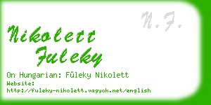 nikolett fuleky business card