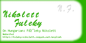 nikolett fuleky business card